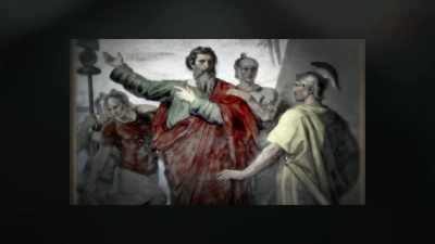 And the Roman guards have
come down, seeing this huge, - Creating Christ