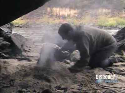 And the stones will remain
hot for hours. - Man vs. Wild