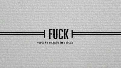 And then you can move outward - History of Swear Words