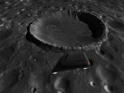 And then you find yourself
orbiting a crater. - Above Majestic