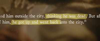 And then he gets back
up and he talks about - After Death