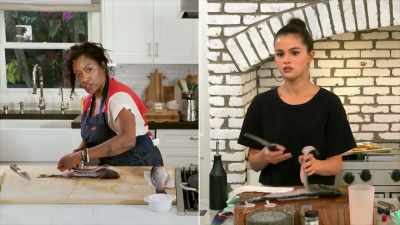 - And then you go like this. - And cut the-- - Selena + Chef