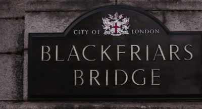 And then he's found
under Blackfriars Bridge, - Murder of God's Banker