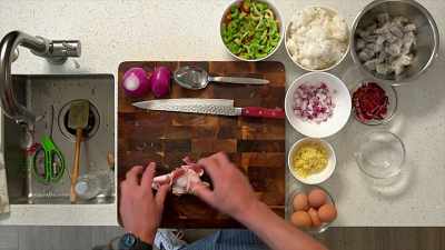 And then let's just take our bacon-- - Selena + Chef