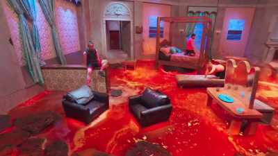And then see if this is movable,
that you could knock it down. - Floor Is Lava