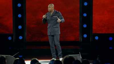 And then suddenly,
a boxer rises from amongst them - Dave Chappelle: The Age of Spin