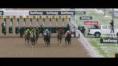 And they're
off and they race over - Horsepower