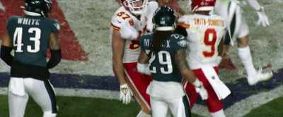 And Travis Kelce
should have a first down. - Kelce