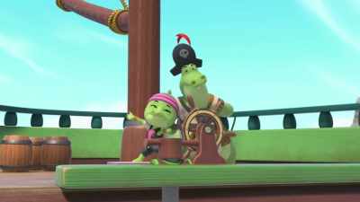 ♪ And we tricked the treasure
from Cadet Penny! ♪ - Top Wing