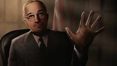 And Truman interrupts him with a question saying - To End All War: Oppenheimer & the Atomic Bomb