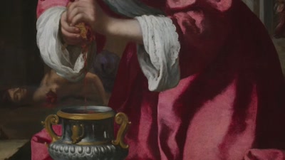 And so Vermeer paints
her rather gorily - Vermeer: The Greatest Exhibition