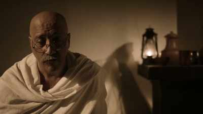 And violence, with non-violence
and Satyagraha. - The Gandhi Murder
