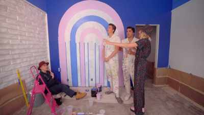 And this wall, have you guys painted
on a textured wall like this? - Trixie Motel