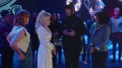 And we'll also be going out into
Dollywood to do some pre-tapes - Dolly Parton's Mountain Magic Christmas