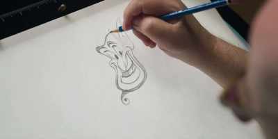 And we'll make his topknot, - Sketchbook