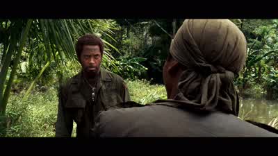 And why am I in this movieMaybe I just knew I had to representbecause they had one good part in it for a black manand they gave it to Crocodile DundeePump your brakes kidThat man is a national treasureI just wanted to throw another shrimp on your - Tropic Thunder