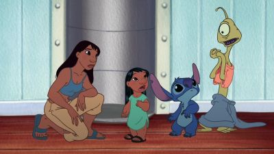 And why are you wearing my favorite T shirt - Stitch! The Movie