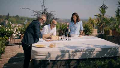 And his wife, Lara Gilmore, - Stanley Tucci: Searching for Italy