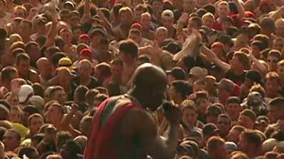 And with the explosion
that was Woodstock '99, - Woodstock 99: Peace Love and Rage