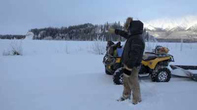 And my wood lot is down
around the corner, down there. - Life Below Zero: Next Generation
