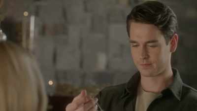 And we would stand right here. - Meeting Mr. Christmas