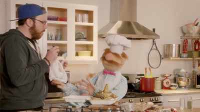 And you, Chef, please pay
your delivery person. - Muppets Now