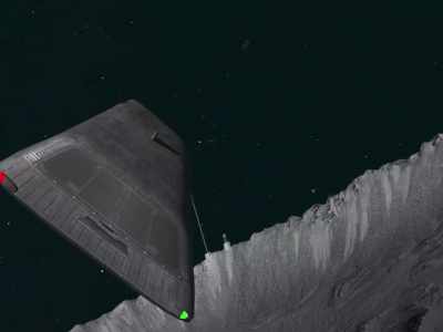 And as you fly down
into that crater, - Above Majestic