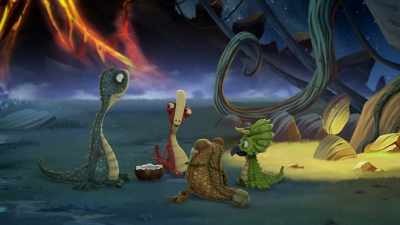 And yummy!
(giggles) - Gigantosaurus
