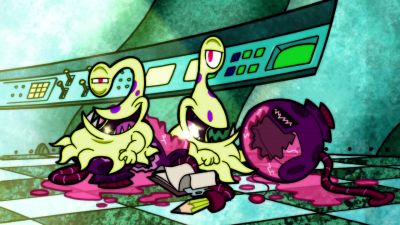>> [ LAUGHS ]
>> Both: [ LAUGHING ] - The Grim Adventures of Billy and Mandy