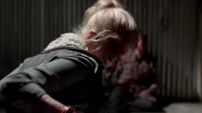 Andrea Milton When the tools droppedI I left some plierson the floor behind youIf you can drag pantsif you can drag your right foot back you you can get themThat that's itOh God AlmostI'm gonna get us both out of hereAnd you're gonna be okayNow when when - The Walking Dead