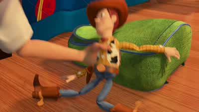 Andy honey come on Five minutes and we're leavin'Five minutes HmmHelp help Somebody help meLet her go evil Dr Pork ChopNeverYou must choose Sheriff Woody How shall she dieShark or death by monkeysChooseI choose Buzz LightyearWhat That's not a choiceTo - Toy Story 2
