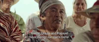 Aníbal, Úrsula and Rapayet
have stained our clan's name. - Birds of Passage