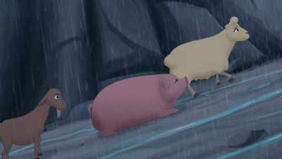 (animals chattering)
(suspenseful music) - Curious George: Go West, Go Wild