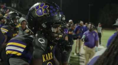 ANNOUNCER 1: Karr's got two timeouts,
two minutes to go. - Algiers, America