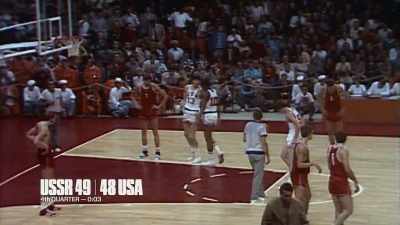[announcer] 49-48.
Three seconds on the clock. - The Redeem Team