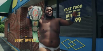 -[announcer] Bobby Buffet!-[crowd cheering, whistling] - Monster Factory