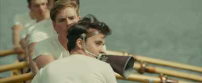 ANNOUNCER: Cal has
half a boat on Washington. - The Boys in the Boat