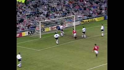 [announcer] Cross with a left
from Irwin. Cantona's looping
header, and a goal! - Fever Pitch: The Rise of the Premier League