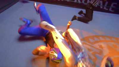 ANNOUNCER:
It's all over! - Ultra Violet & Black Scorpion