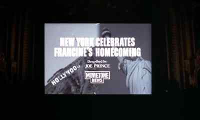 [announcer] It's standing room only
when screen star Francine Evans - New York, New York