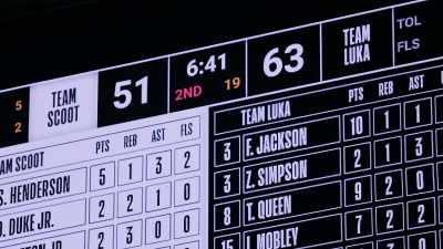 - [announcer] Mac making history.
- [buzzer blaring] - Destination NBA: A G League Odyssey