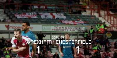 ANNOUNCER: Out of nowhere,
Wrexham gets the equalizer! - Welcome to Wrexham