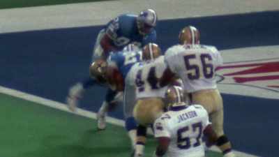 [announcer] Rolling right, draw play.
Barry Sanders... Touchdown, Lions! - Bye Bye Barry
