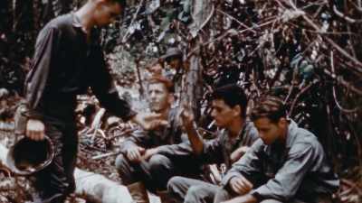 Announcer: SLEEVES DOWN, - The Pacific War in Color