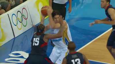 [announcer] They were trailing
by 21 in the second. - The Redeem Team