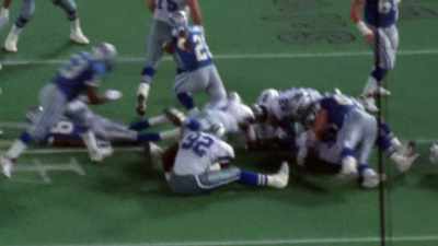 [announcer] You think you got him tackled? - Bye Bye Barry
