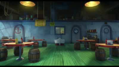 Sighs Another day another migraineAt least I'll get a little peace and quiet before that littleGood morning Squidward shrieksAnd isn't it a lovely morningNope Not talking to youI'm especially not getting involvedin any of your nonsense todayI always end - The SpongeBob Movie: Sponge on the Run