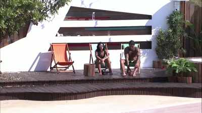 Another day on Love Island.
(CHUCKLES) - Love Island