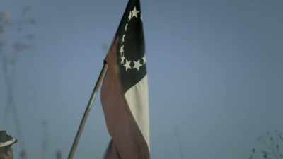 Another rebel general,
trying to rally his men, - Blood and Fury: America's Civil War
