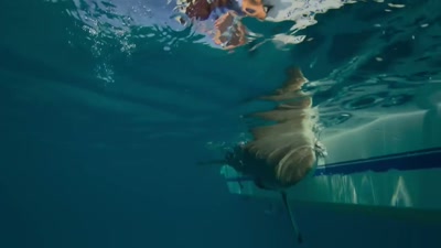 Any time that fin
breaks the surface of the water, - A Year on Planet Earth